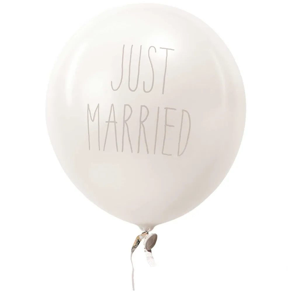 Ballons "Just Married" blanc, H. 30 cm, x 12 pièces