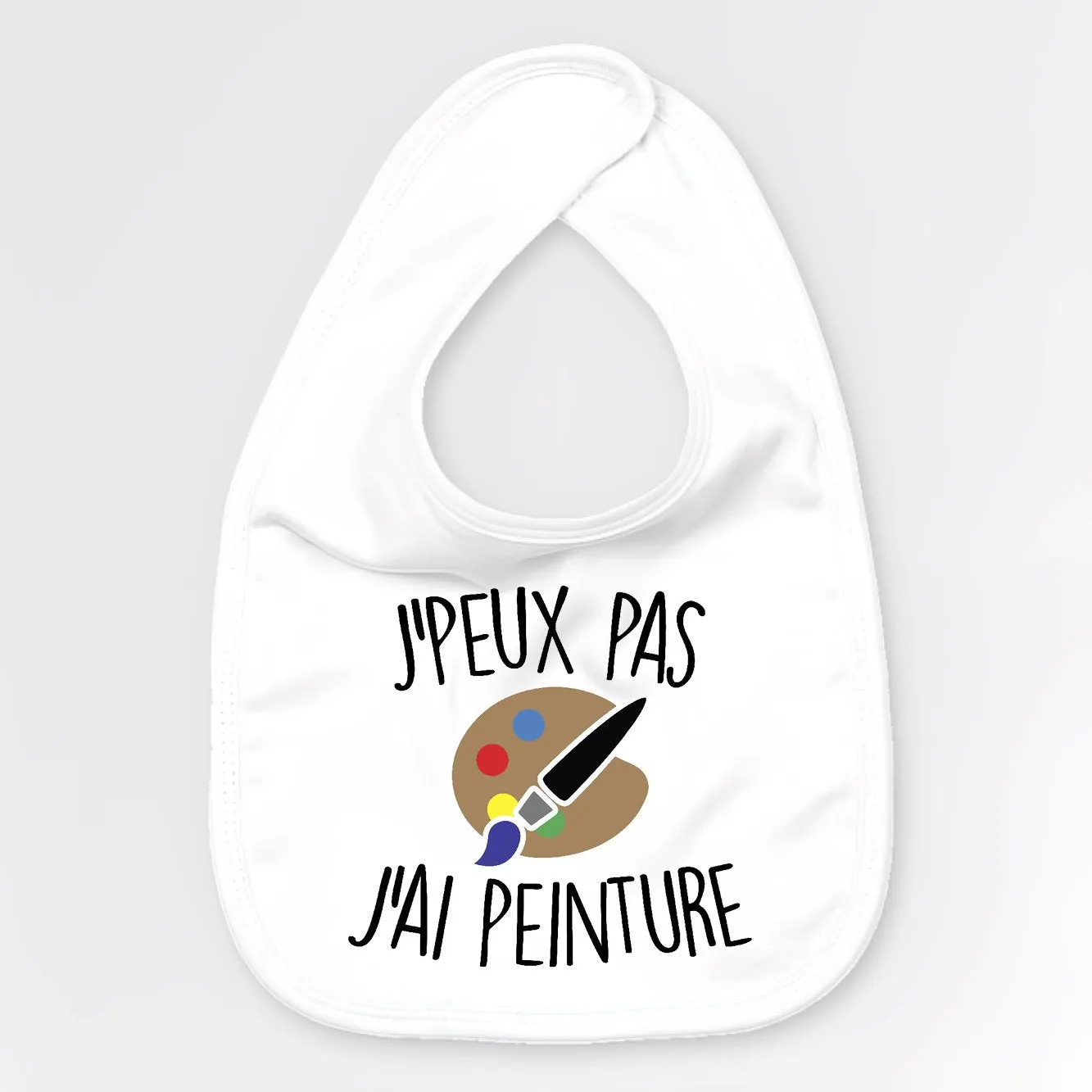 Bavoir Bébé J'peux pas j'ai peinture