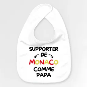 Bavoir Bébé Supporter de Monaco comme papa