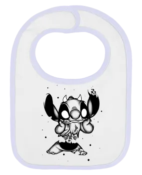 Bavoir bébé uni STITCH DESIGN par Shadow.ink.black