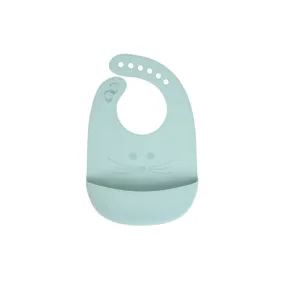 Bavoir silicone Little Chums Souris Lässig – Bleu