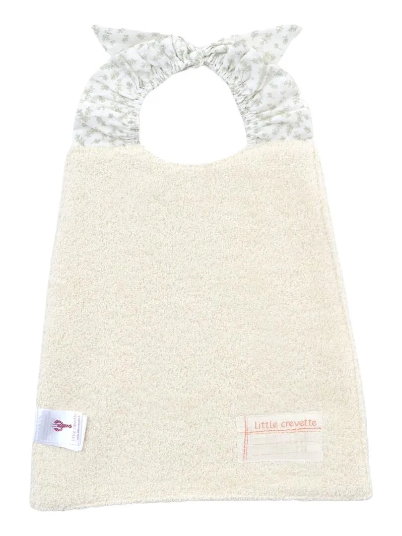 Bavoir élastiqué Petit Buis LITTLE CREVETTE - Blanc Vert