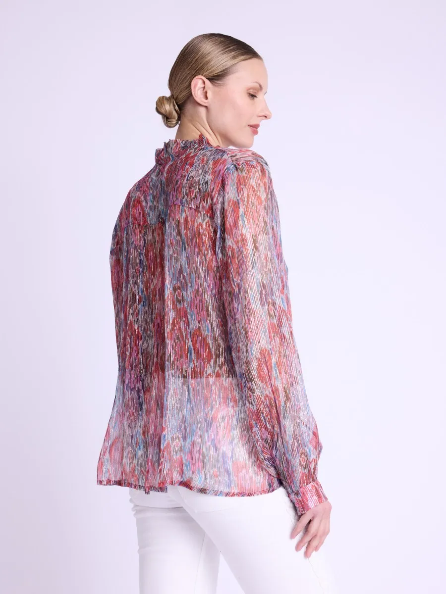CAPUCINE | Chemise en lurex rose