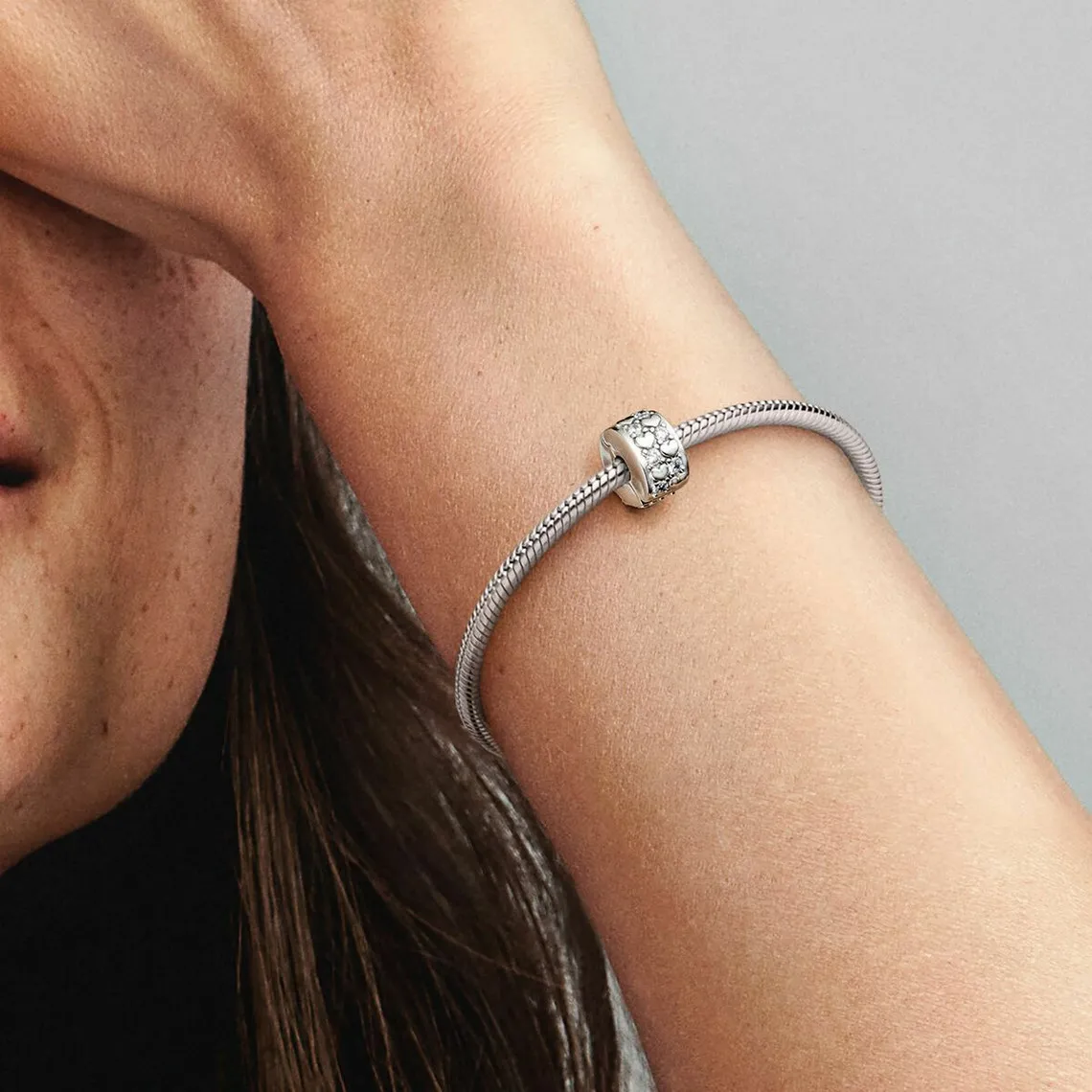 Charm Clip Pendant Argenté Cœurs de l'Infini Scintillants  | 3 Suisses