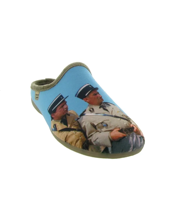 chaussons et pantoufles - Mules Sabots - homme - Toile Jean - Bleu - La maison de l espadrille