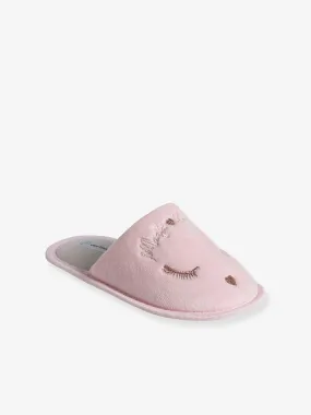 Chaussons mules enfant licorne rose - Vertbaudet