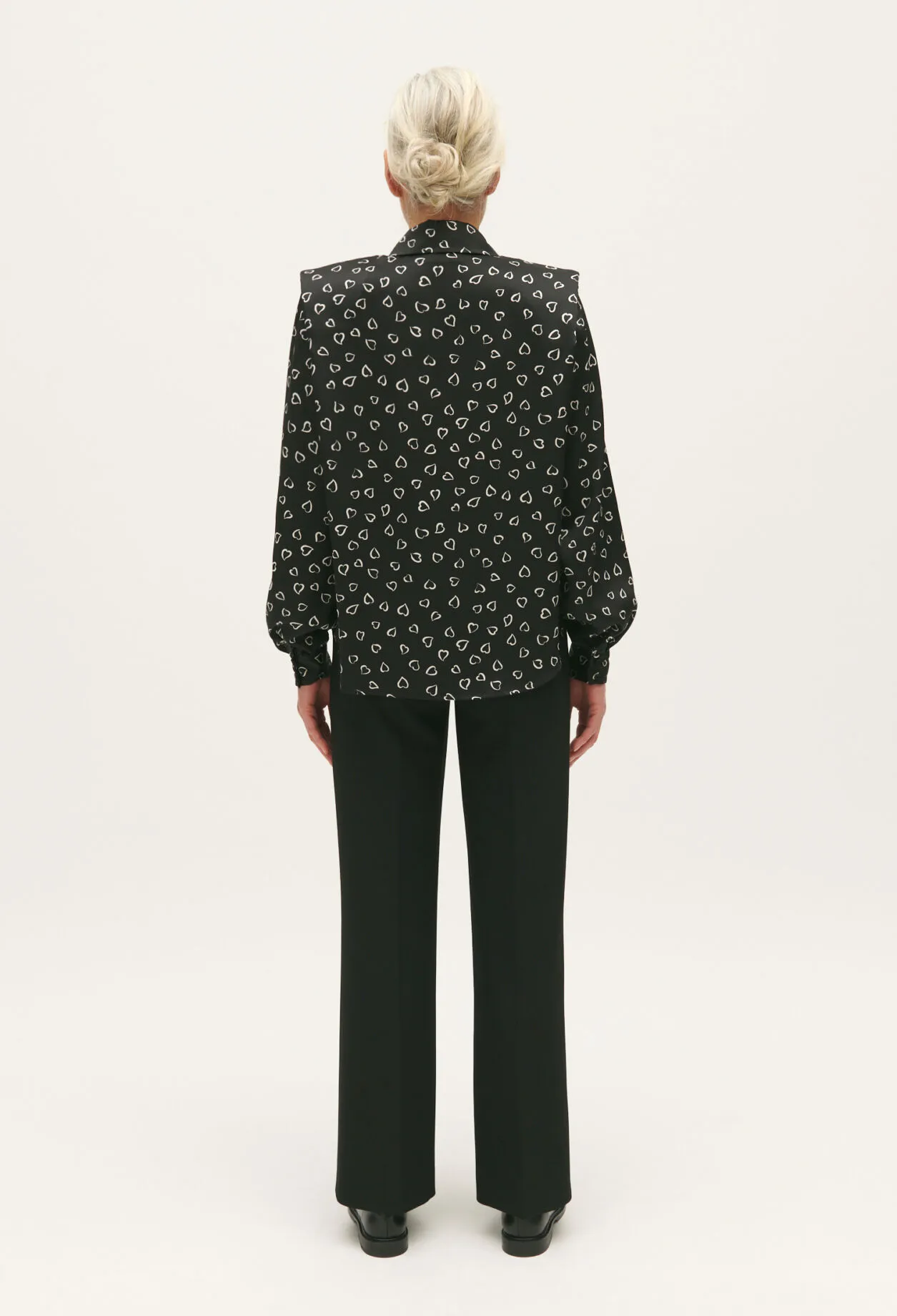 Chemise fluide imprimé cœurs | Claudie FR