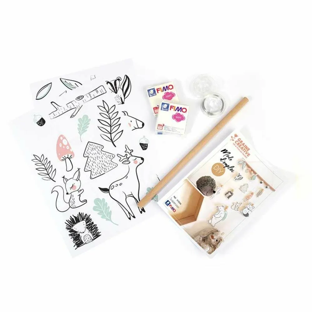 Coffret pâte polymère - suspensions forêt et animaux