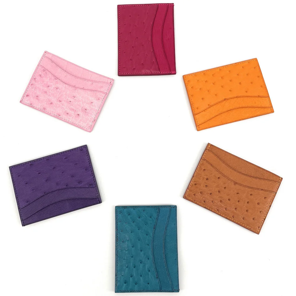 Collection haute-couture | Porte-cartes cuir exotique safran