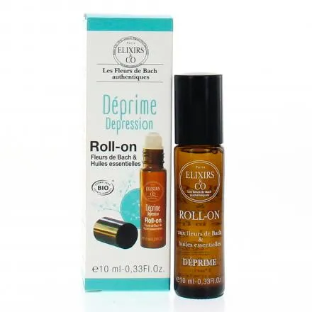 ELIXIRS & CO Les fleurs de bach authentiques Déprime/dépression BIO roll-on 10 ml