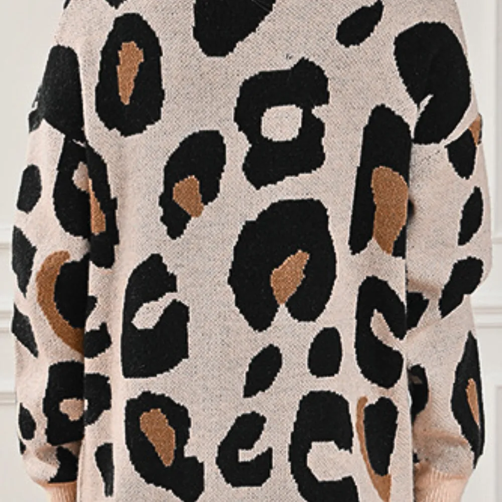 Faye - Cardigan long femme léopard