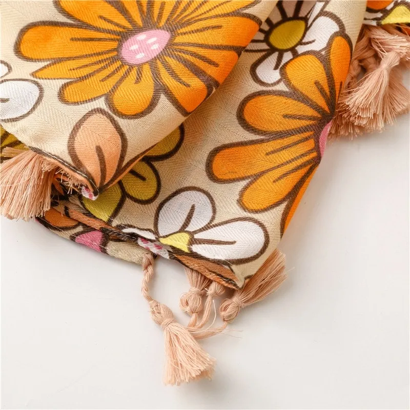 Foulard à imprimé Floral pour femme vintage | Tendance Fleurie