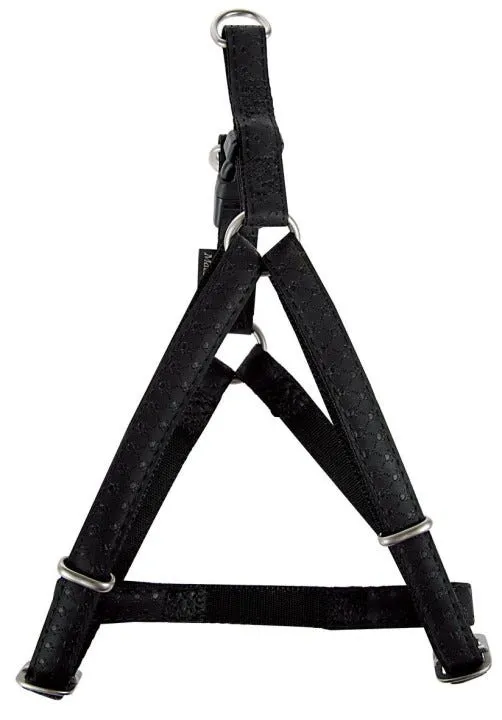 Harnais réglable mc leather chien - 15mm - noir
