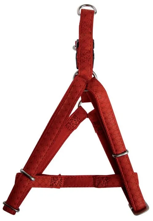 Harnais réglable mc leather chien - 15mm - rouge