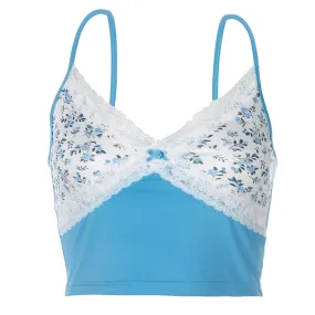 Haut Dentelle Bleu