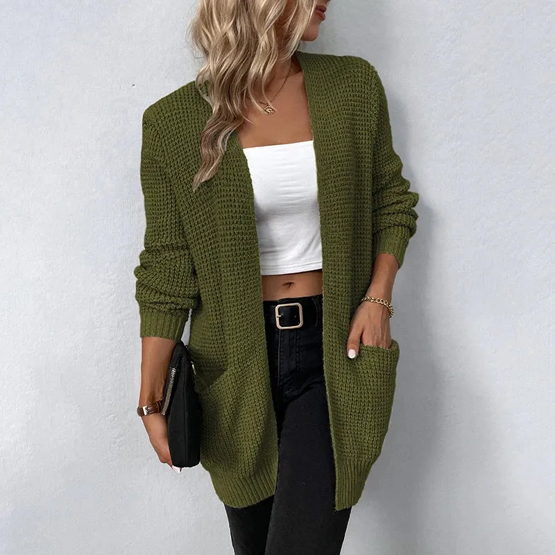 INS | Cardigan en Maille Douce au Design Décontracté