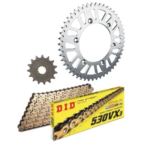 Kit chaine 530 acier DID - SUZUKI 1250 GSF N - S Bandit ABS 2007-2014