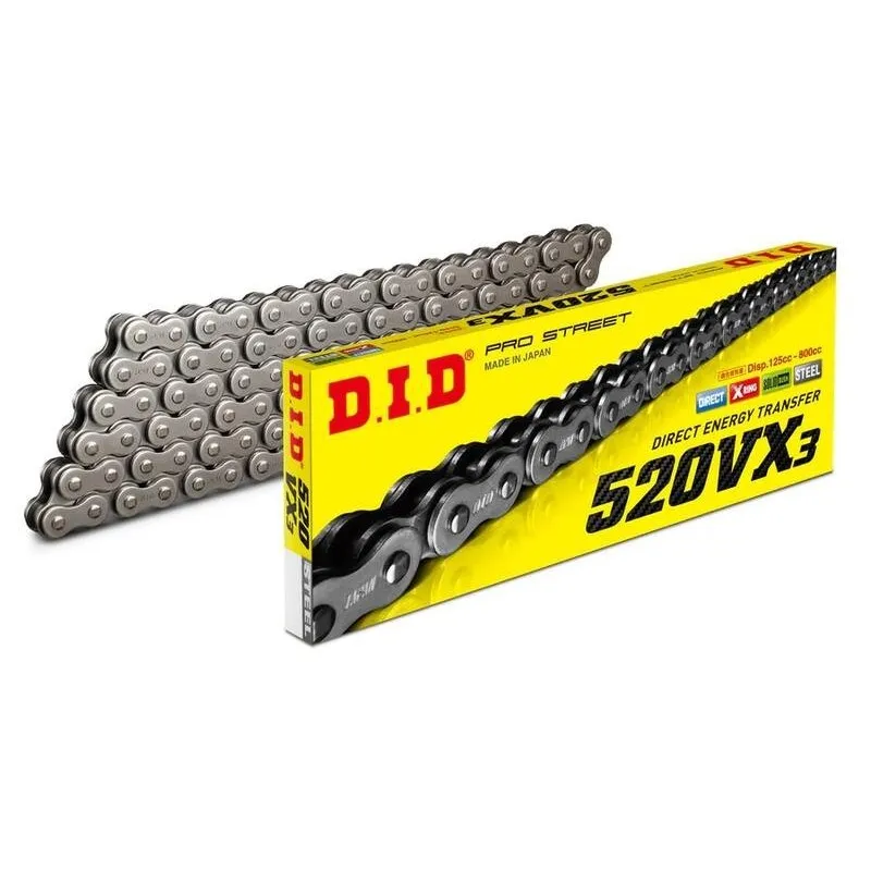 Kit chaîne DID/PBR 520VX3 15/48 standard - couronne standard - piecemotoquad