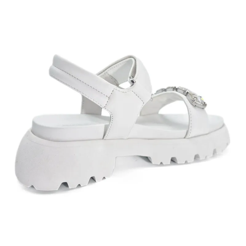 La sandale en cuir blanc et bijoux - Kennel & Schmenger - Scarpe
