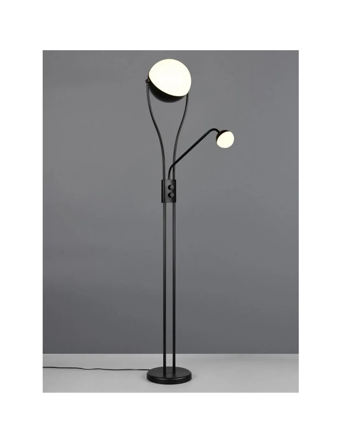 Lampadaire CHRIS Bras Réglable Noir Dimmable | LeonLeds