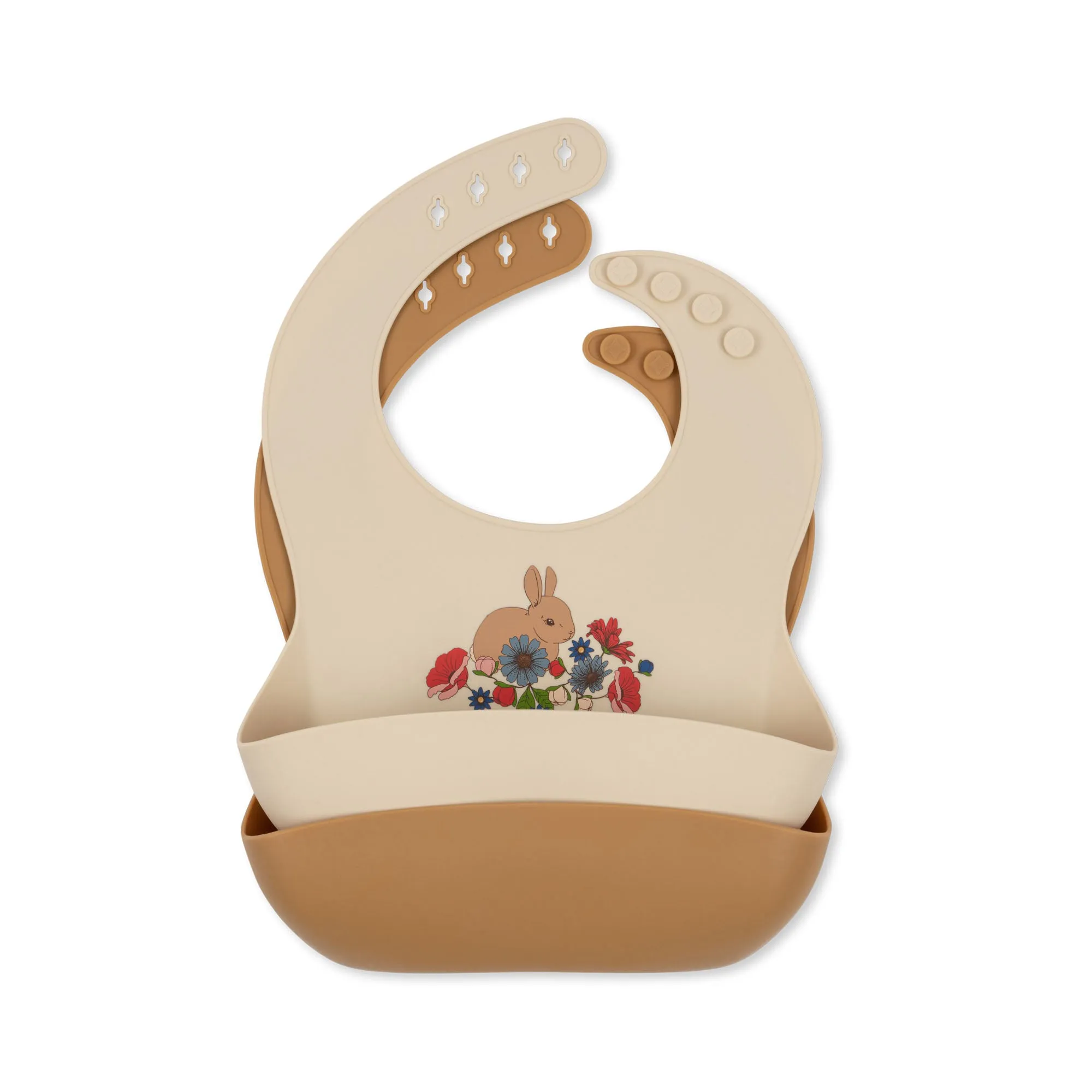 Lot de 2 bavoirs repas Lapin en silicone - Konges Slojd