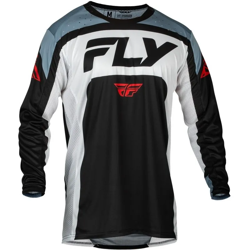 Maillot FLY RACING Lite - noir/blanc/Denim Grey - piecemotoquad