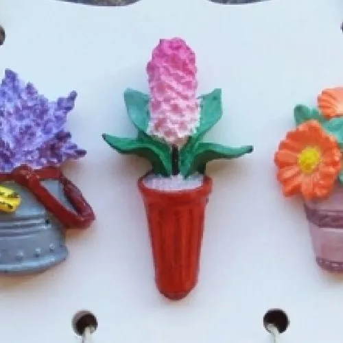 Moule silicone 3 pots de fleurs pour pâte polymère fimo plâtre wepam cire savon argile résine polyester ciment epoxy k567 hk