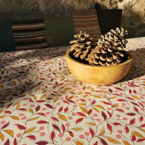 Nappe enduite Tilleul prune - Rectangle 160x200cm Fleur de Soleil 