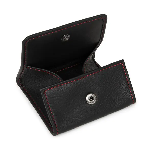 Petit porte-monnaie Soft Vintage Cuir Noir/Rouge | Lancaster