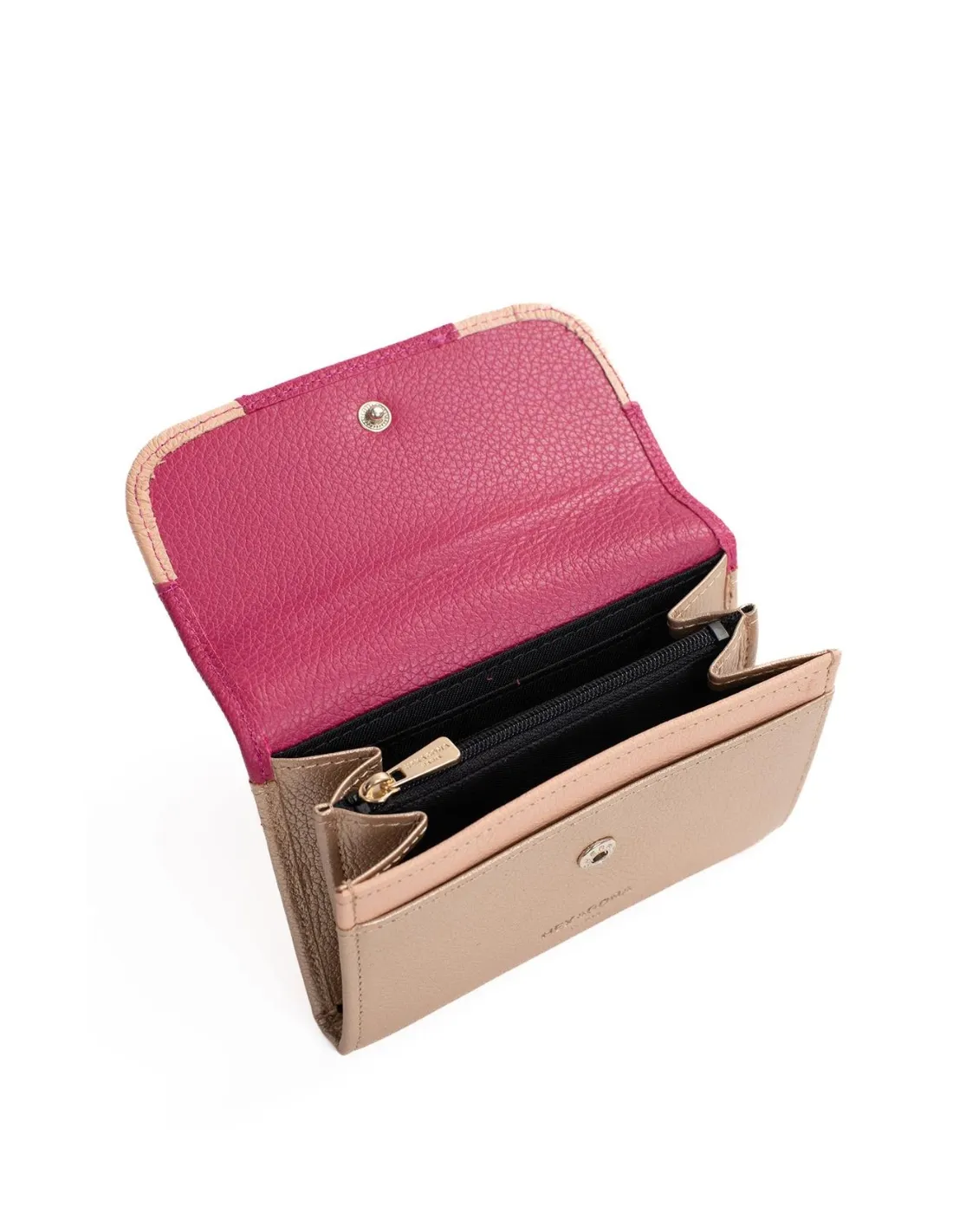 Porte monnaie Hexagona Ref 59472 Fuchsia 13*9*3.5 cm