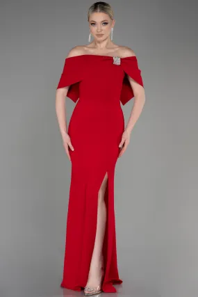 Robe De Soirée Grande Taille Longue Rouge ABU3945