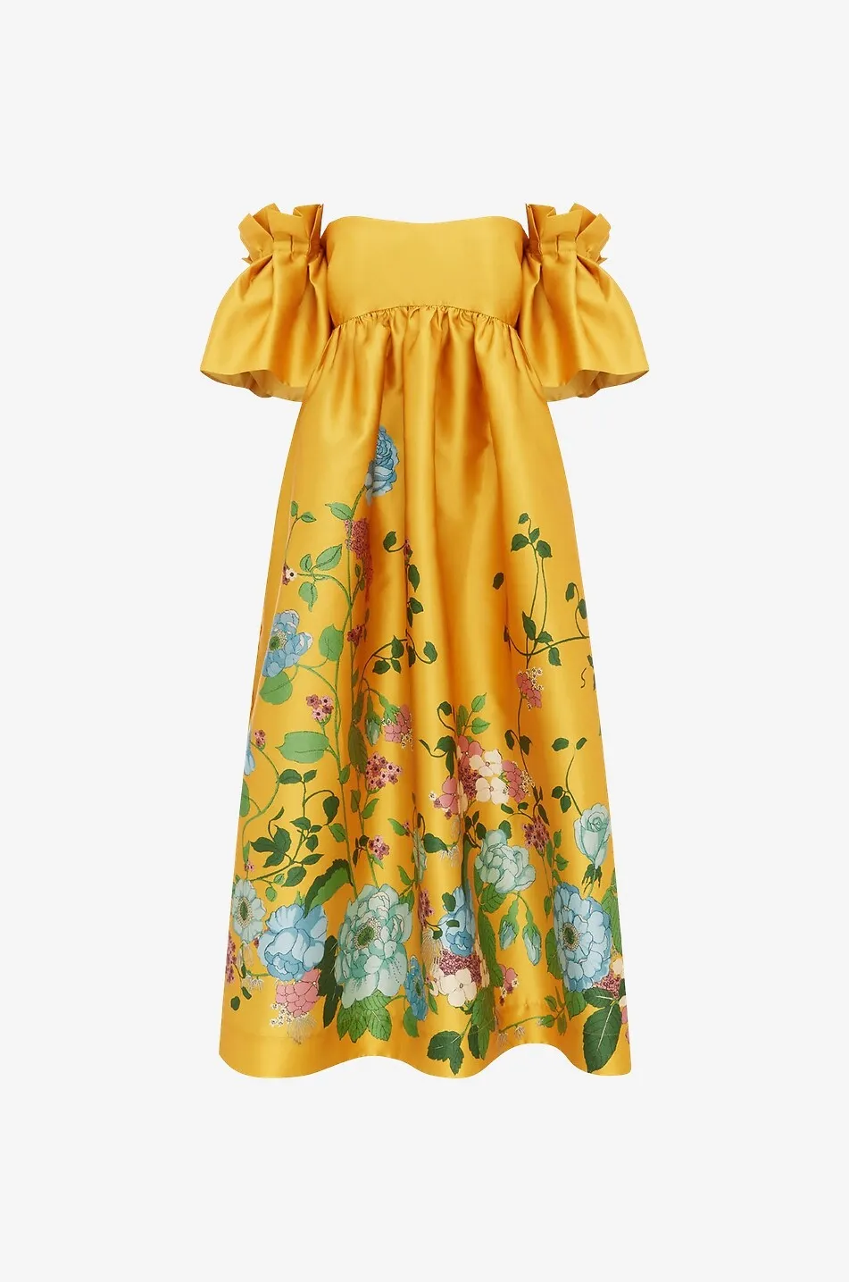Robe midi en satin fleuri Dana