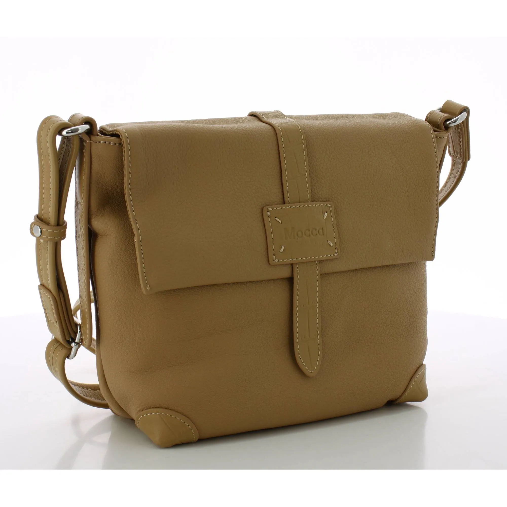 Sac porté travers à rabat Mocca Lisa en cuir M148-05