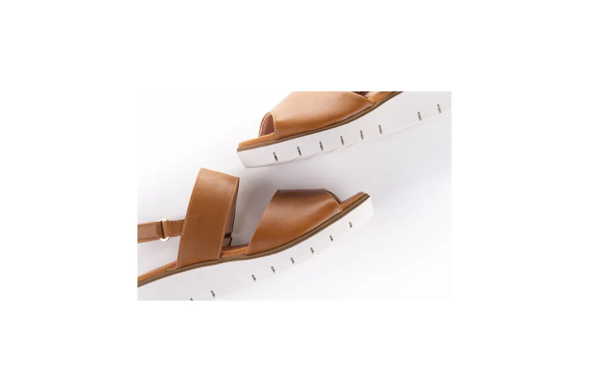 Sandales compensées confortables - Cuivre