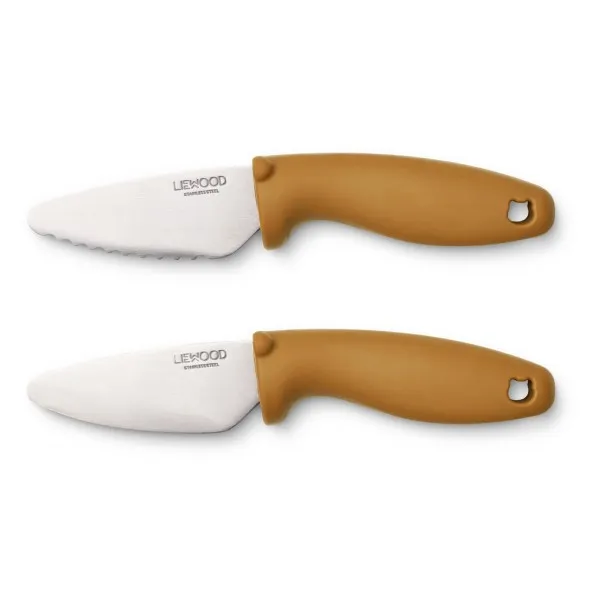 Set de 2 couteaux Perry - Golden caramel - LIEWOOD - Perlin Paon Paon