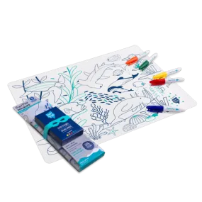 Set de table en silicone - Barrière de corail - SUPER PETIT - Perlin Paon Paon