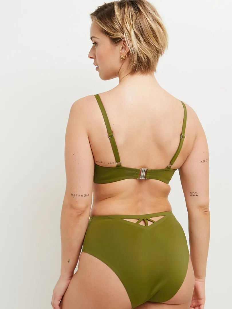 Soutien gorge triangle Lisa - RougeGorge Lingerie - Kaki