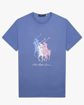 Tee shirt logo grande taille bleu - Size-factory