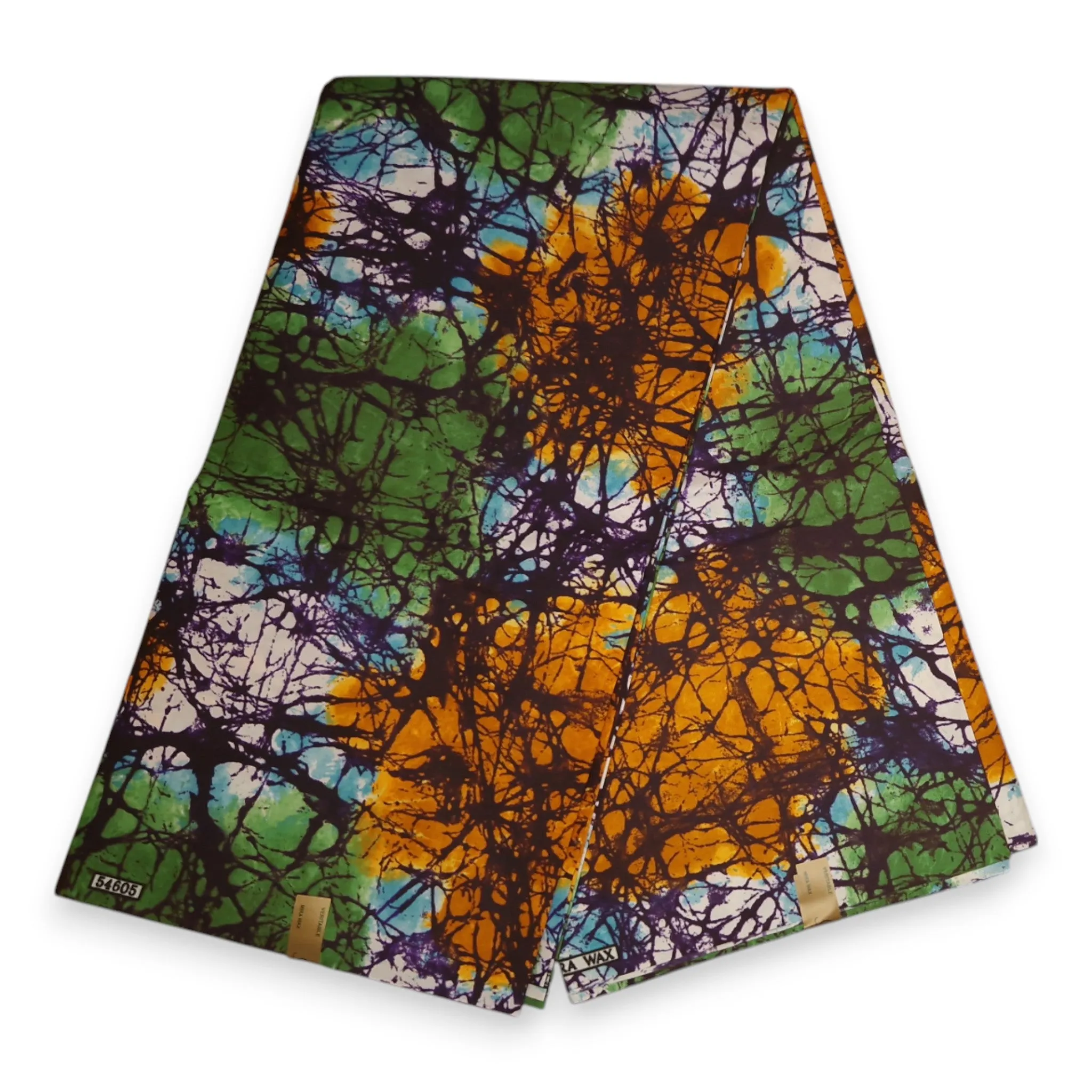 Tissu imprimé africain - Effets pailletés exclusifs 100% coton - PO-5021 Or Noir