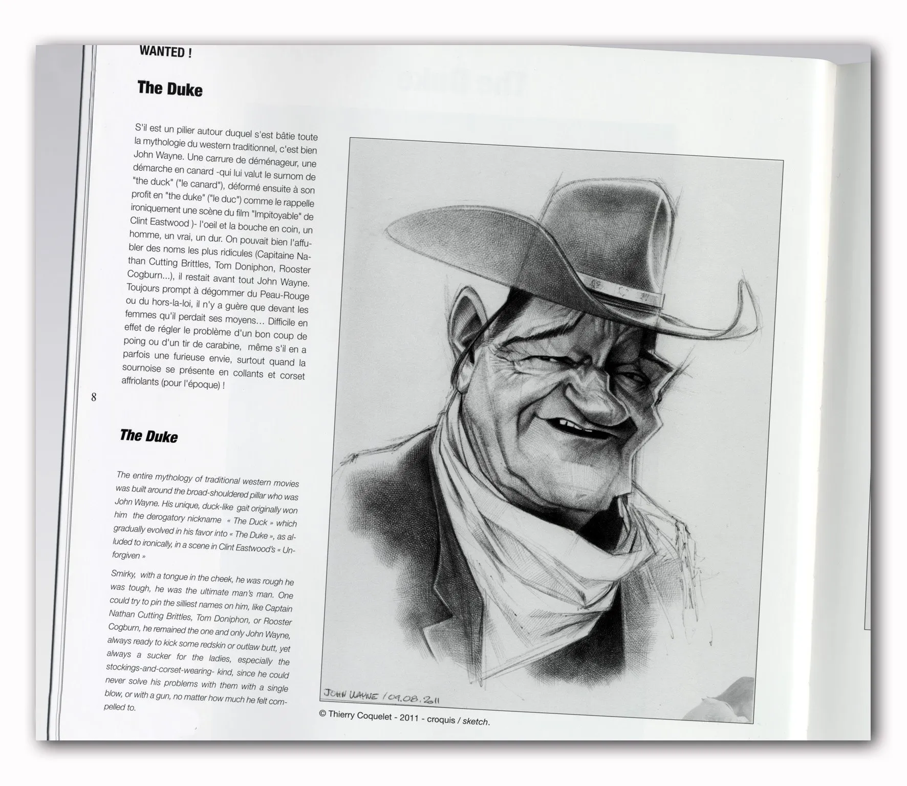 WANTED ! Livre de caricatures de western.
